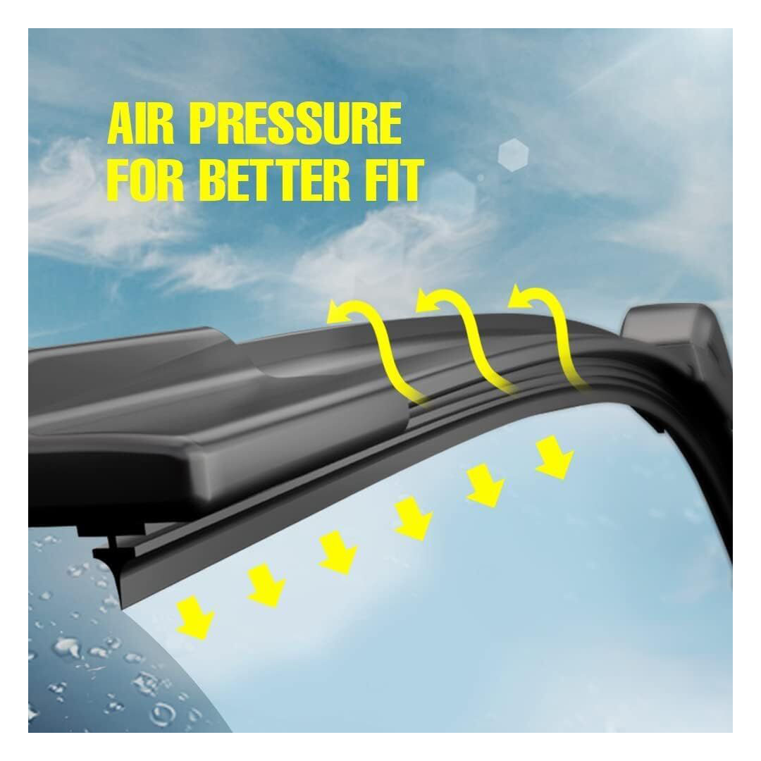 شفرات مساحات الزجاج الأمامي لسيارة جيتا - 41/61 - أسود