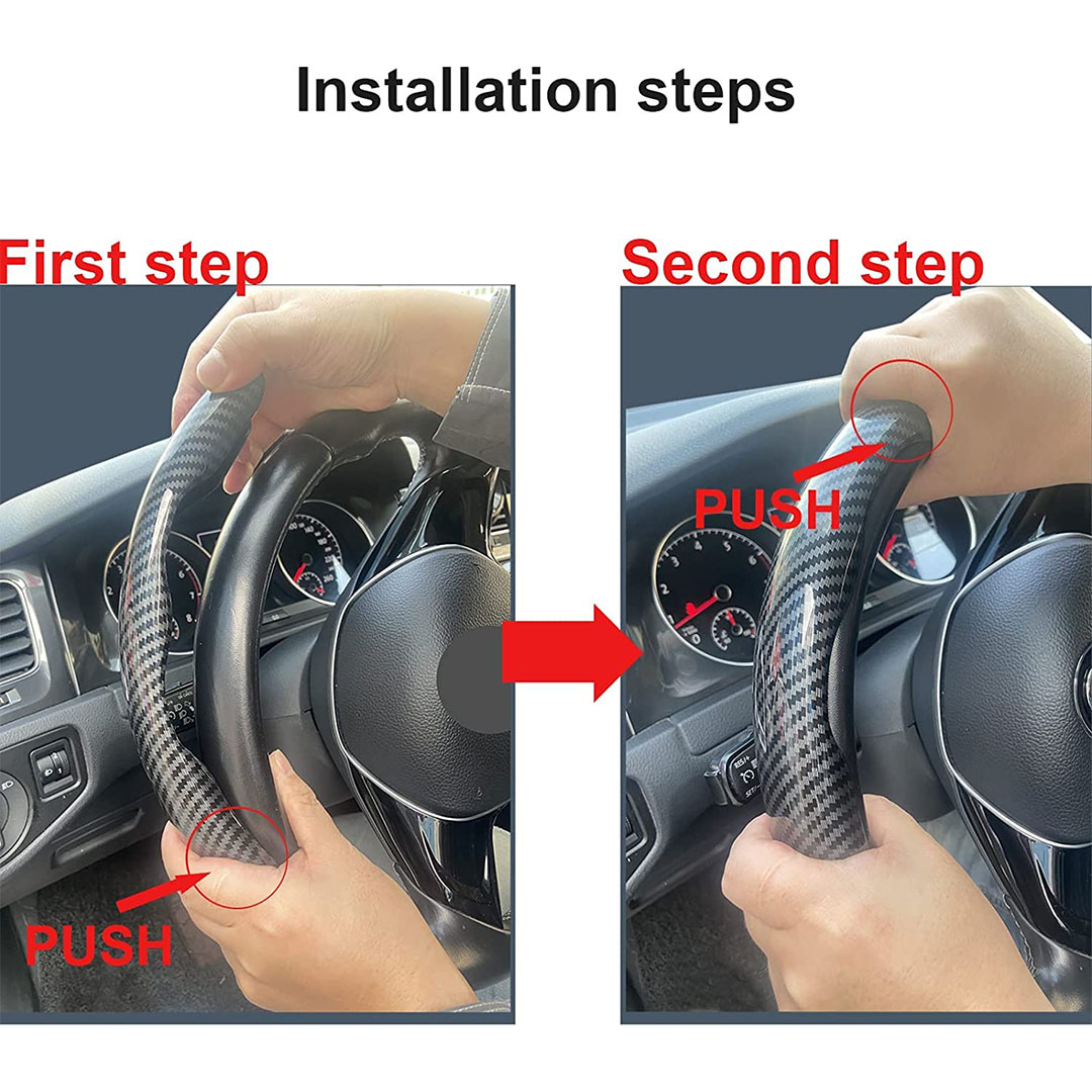 CARWCOV01 غطاء كربون لطارة دركسيون - أسود/رمادي