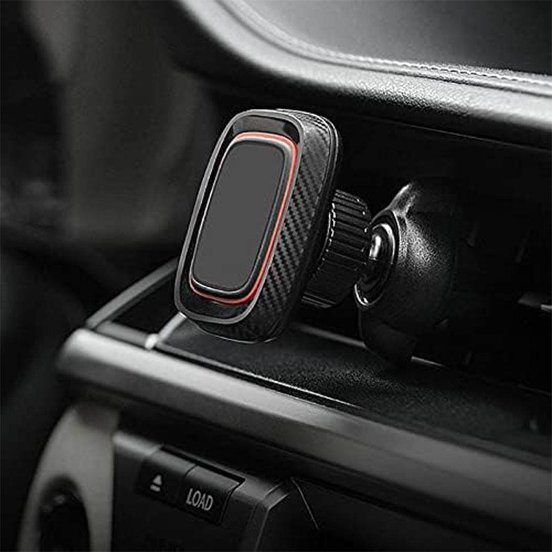 حامل مغناطيس للسيارة مثبت على فتحة التكييف متوافق مع جميع الموبايلات - أسود