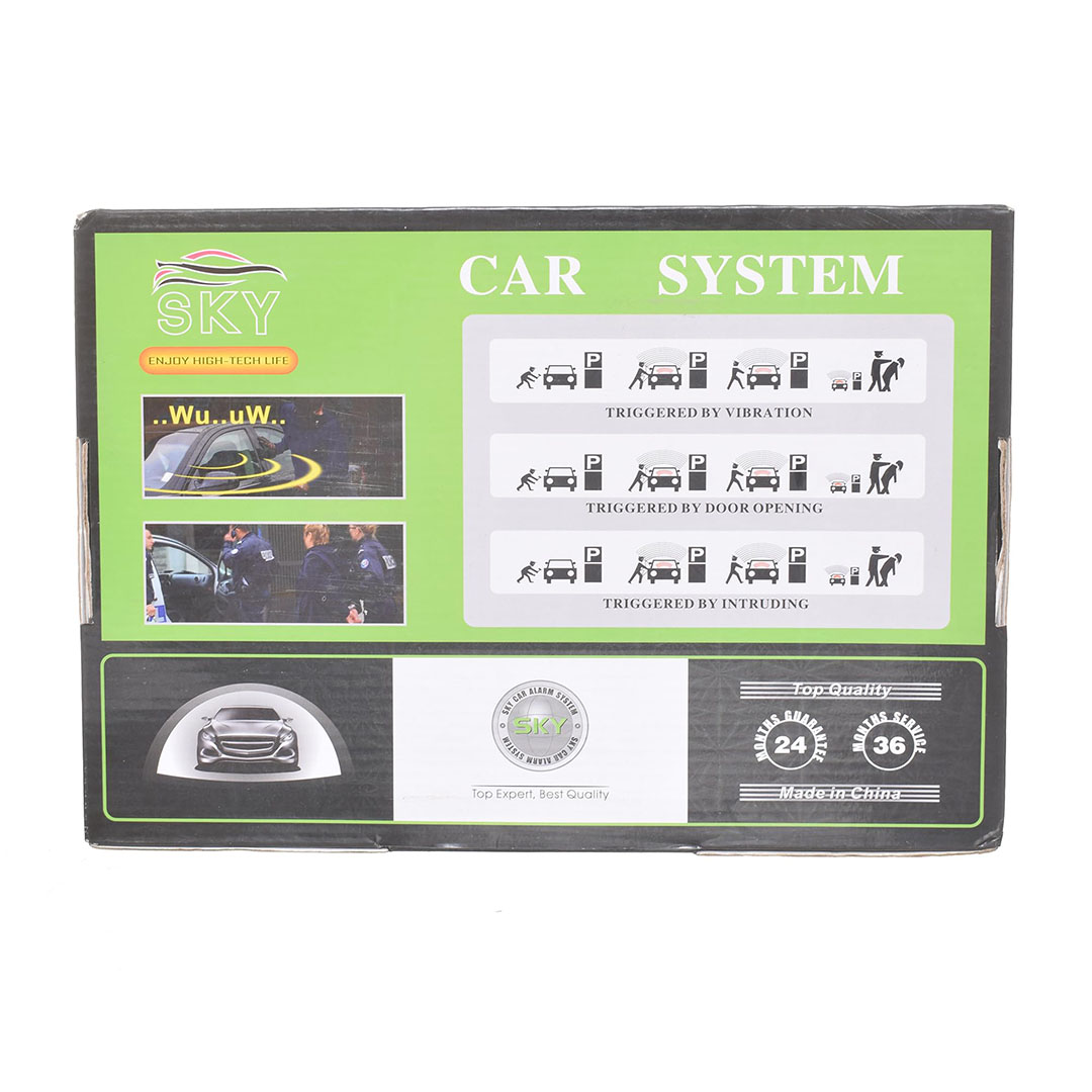 وحدة تحكم للسيارة (قفل مركزي) 2 ريموت - أسود