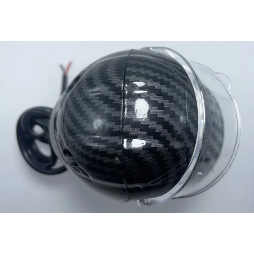 كشاف LED على شكل خوذة كربون للموتوسيكل