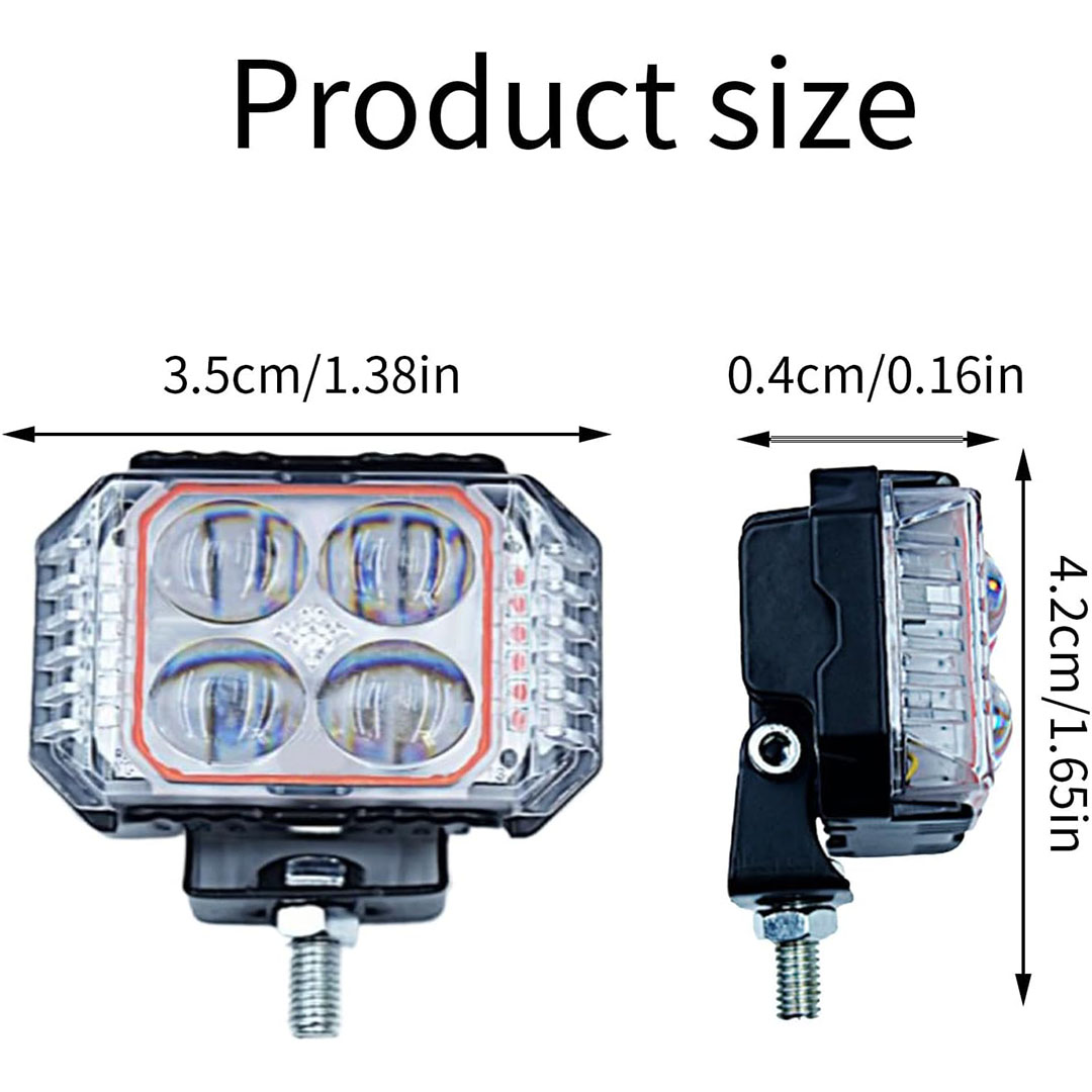 طقم كشاف LED للدراجات النارية - إضاءة قوية مقاومة للماء