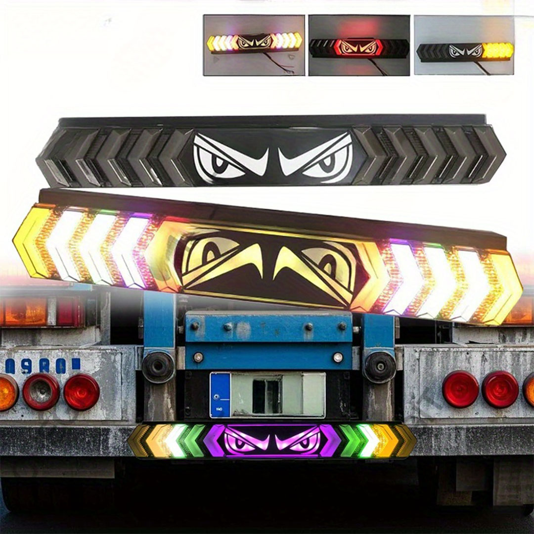 شريط إضاءة RGB شكل عيون للسيارات - 60 سم