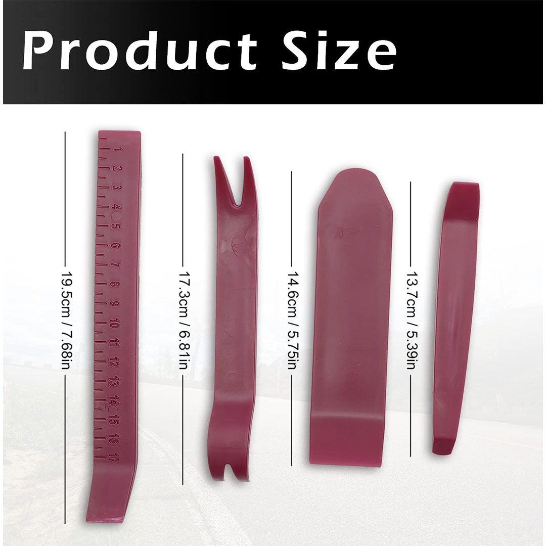 طقم أدوات صيانة السيارة بدون خدوش - أحمر