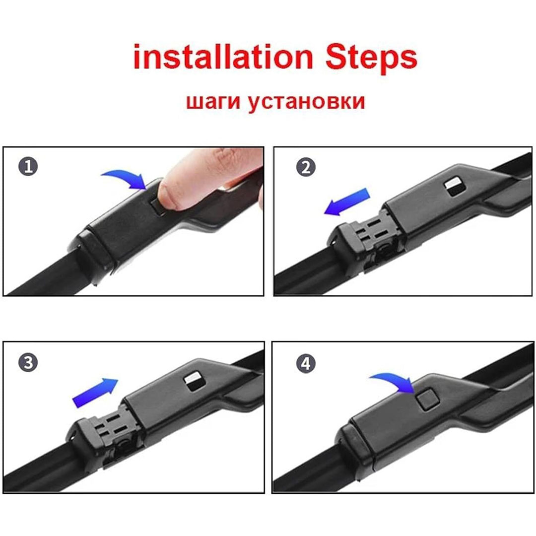 شفرات مساحات الزجاج الأمامي لسيارة جيتا - 41/61 - أسود