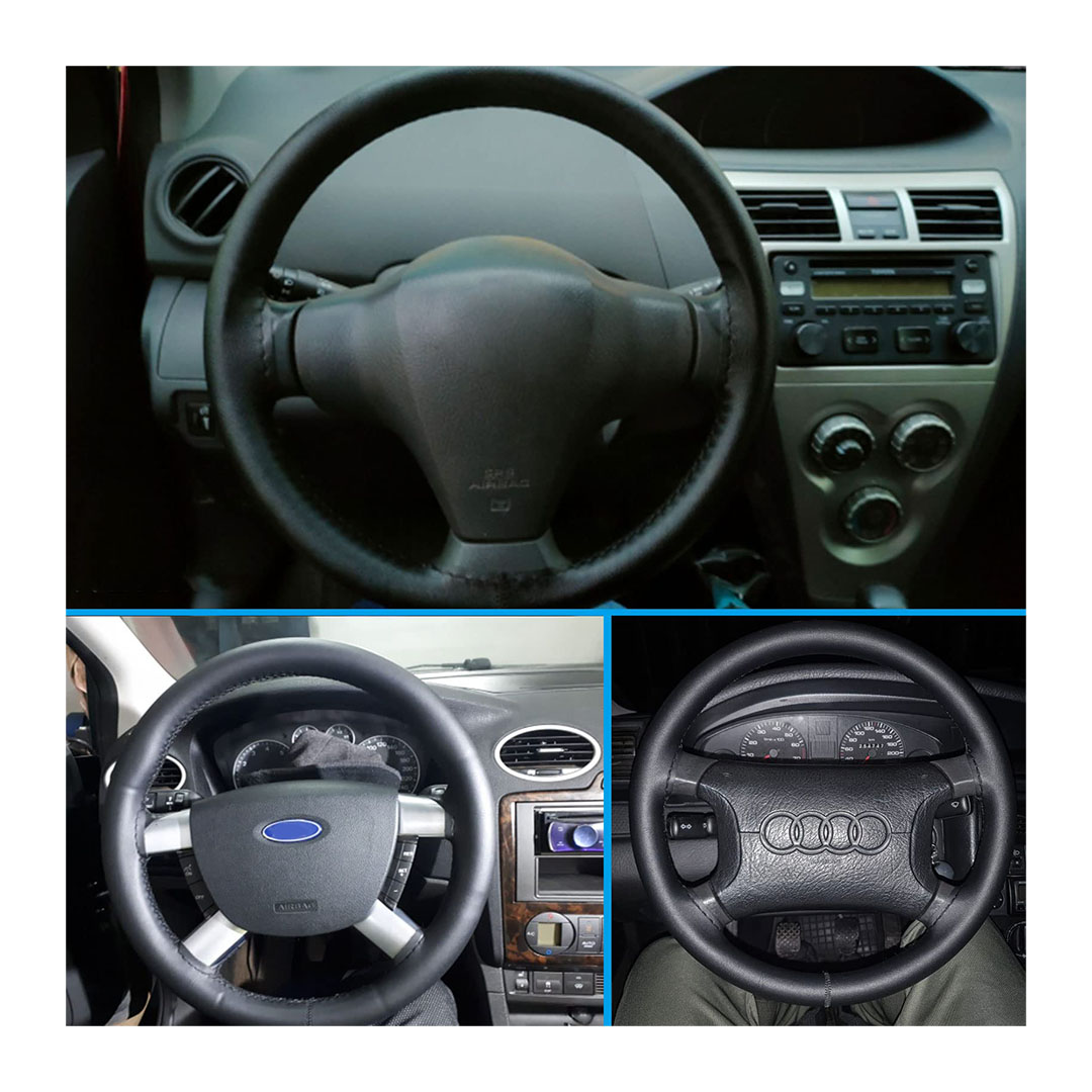 FXP-20 غطاء جلد طارة دركسيون - أسود