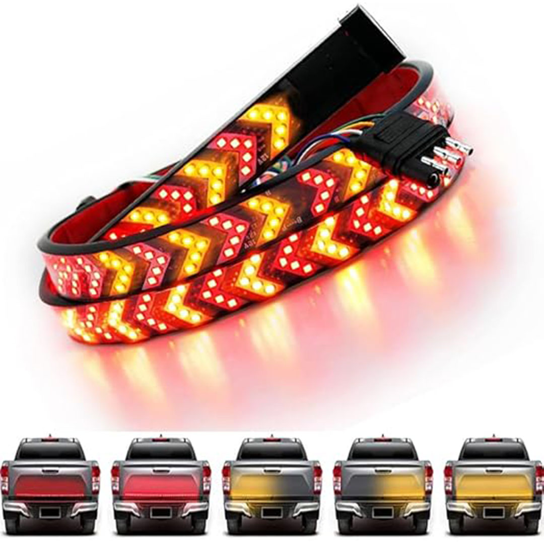 شريط إضاءة خلفي LED للسيارة بإشارة سهمية – 150 سم
