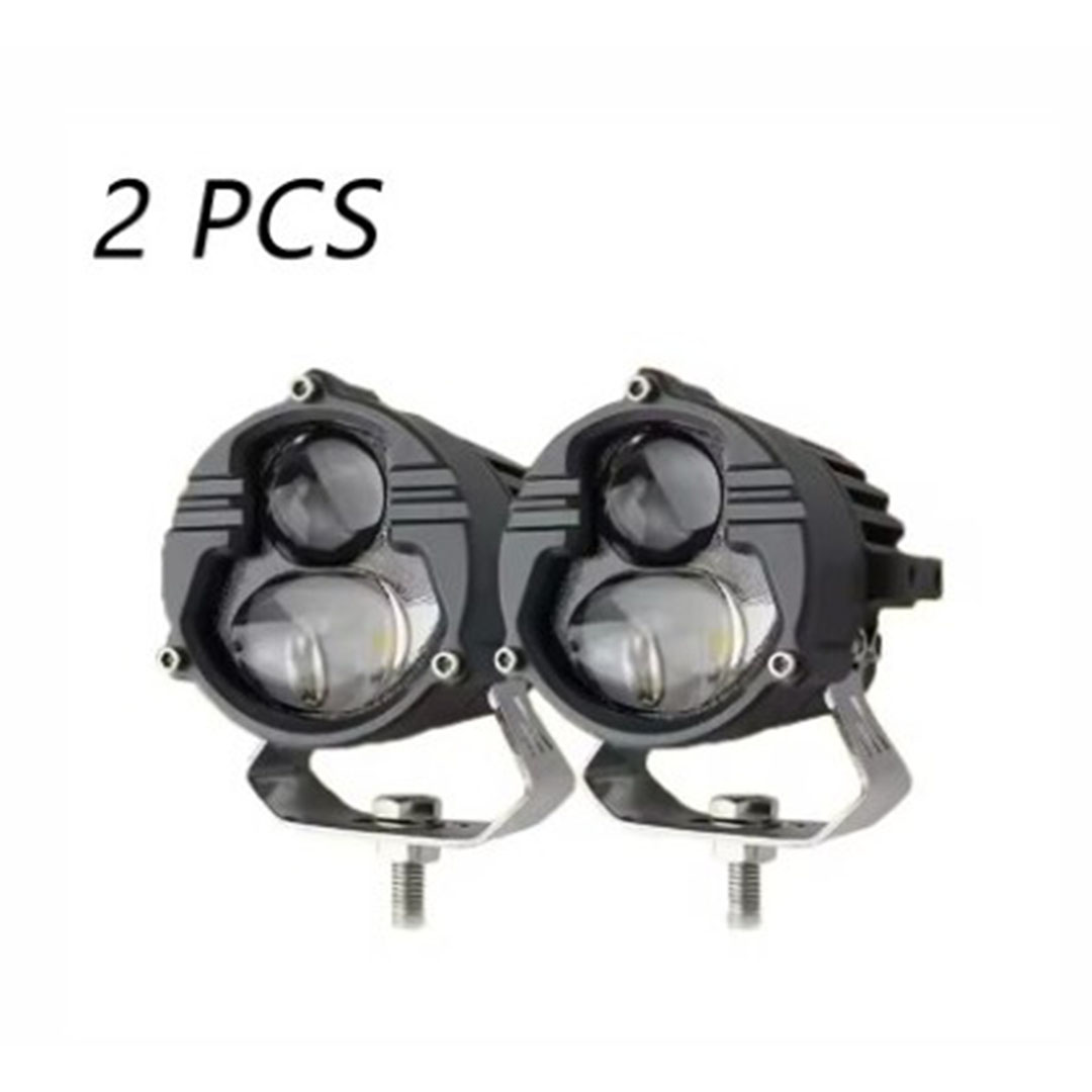 عدسات LED ثنائية اللون ضد الماء - 3 بوصة - قطعتين