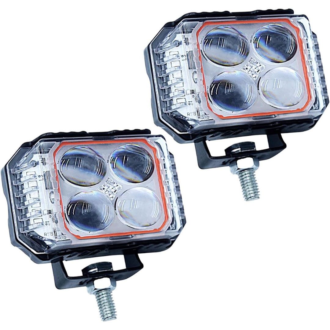 طقم كشاف LED للدراجات النارية - إضاءة قوية مقاومة للماء