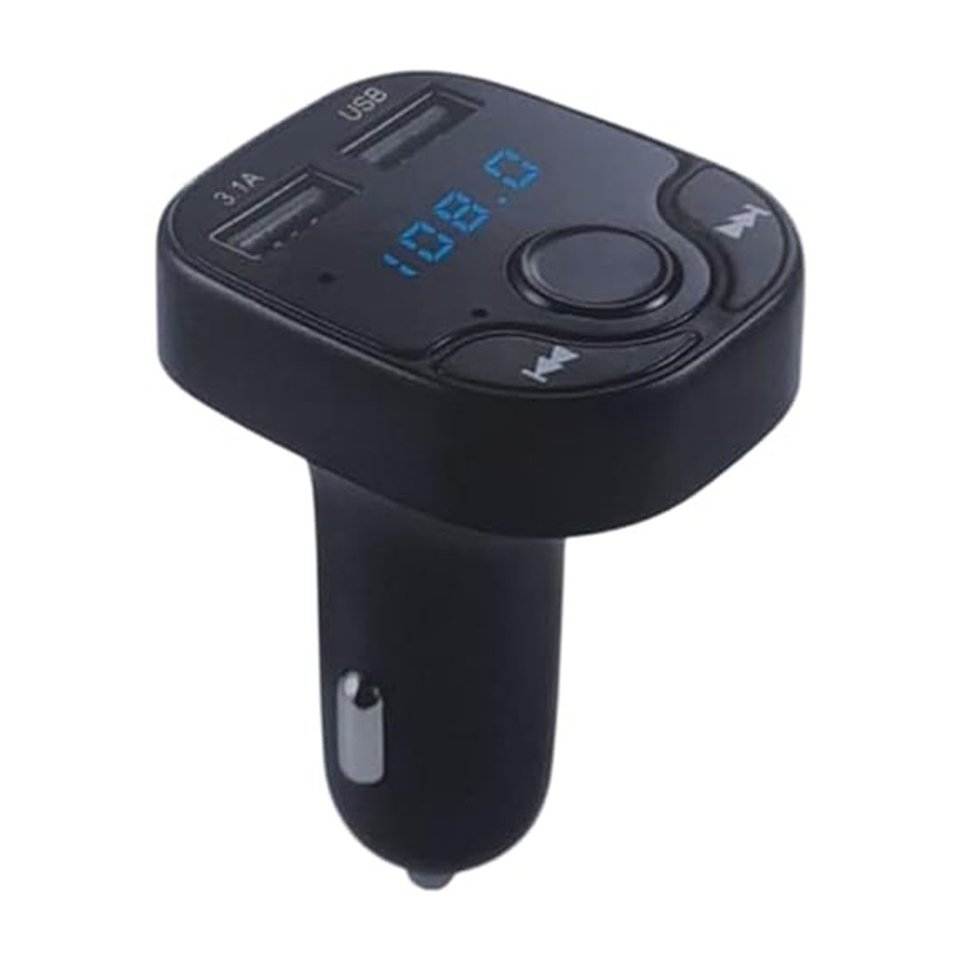شاحن سيارة ومشغل بلوتوث - أسود