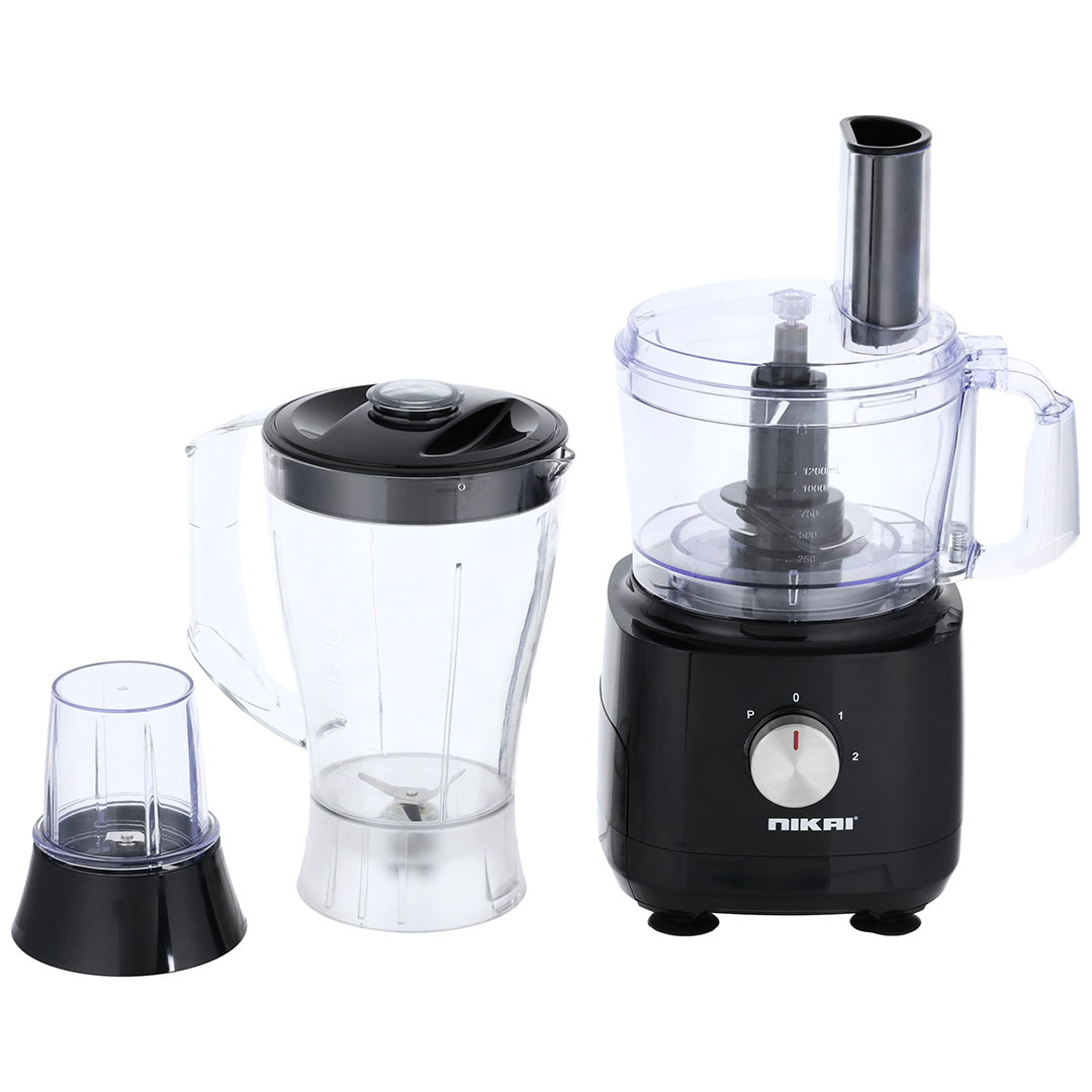 محضر طعام - 1500 واط - متعدد الوظائف من نيكاي - أسود - NEFP808