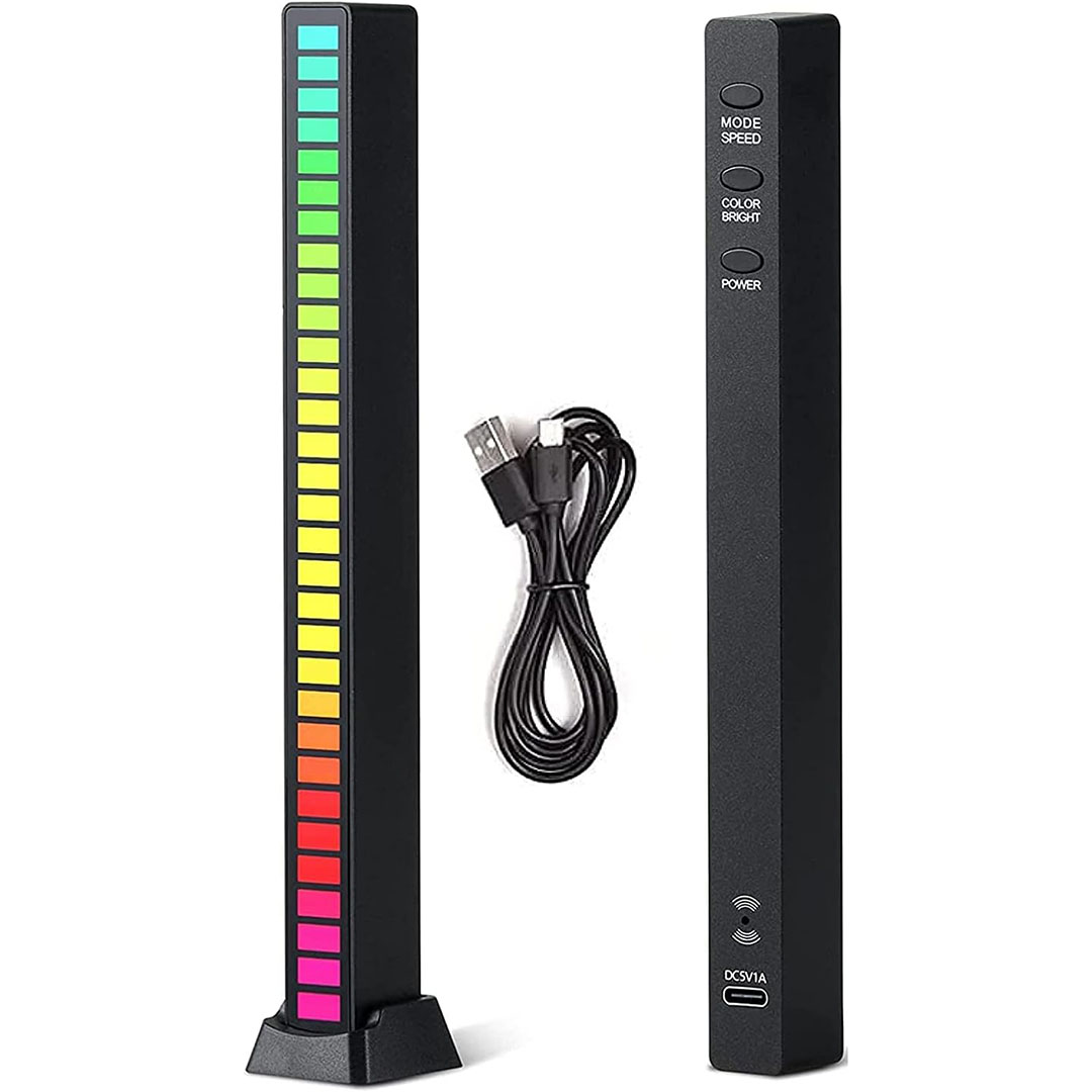 شريط اضاءة RGB ملون يعمل بالصوت وتحكم عبر تطبيق