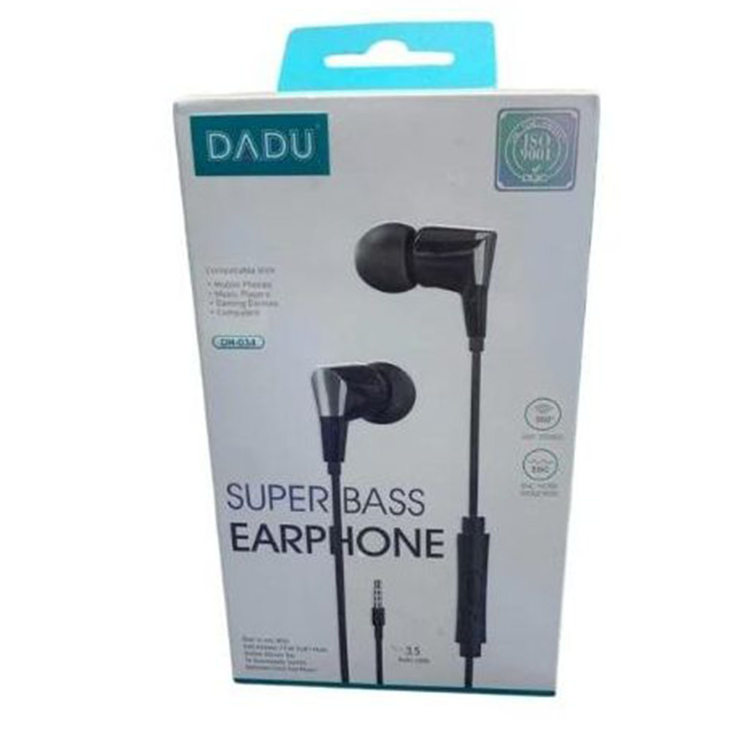 سماعة أذن سلكية - صوت واضح - أسود Dadu DH-034