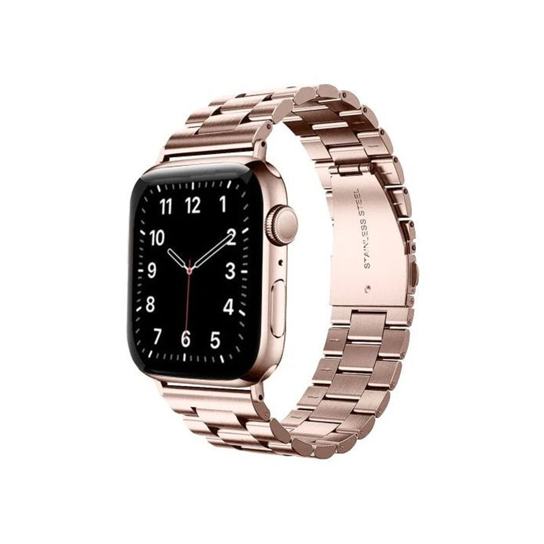سوار لساعات ابل الذكية من الفولاذ المقاوم للصدأ - روز جولد