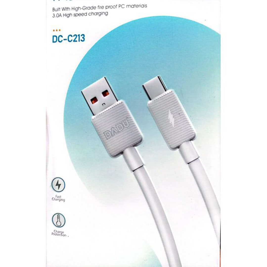 كابل بيانات سريع USB إلى Type-C - أبيض Dadu DC-C213
