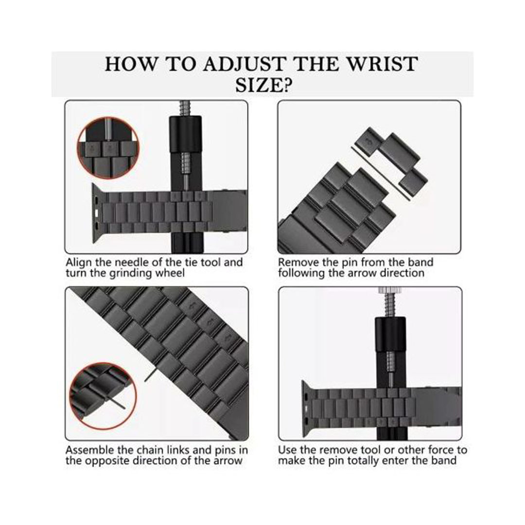 سوار لساعات ابل الذكية من الفولاذ المقاوم للصدأ - ملون