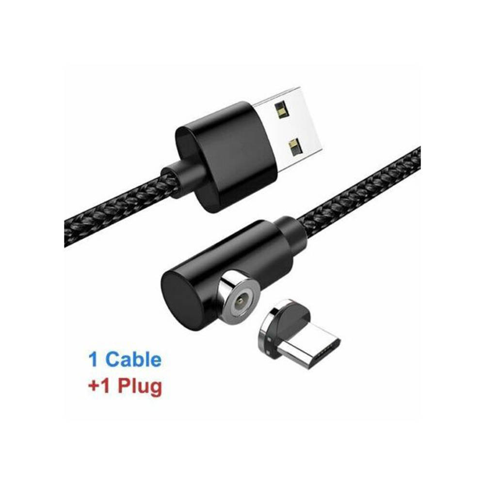 كابل شحن مغناطيسي 3 في 1 USB - أسود