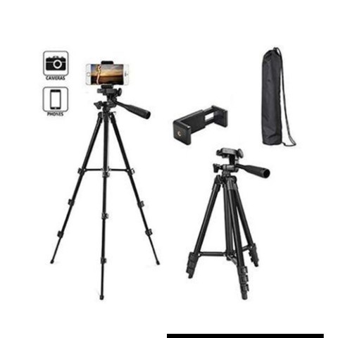 VCT-3388 حامل ثلاثي للكاميرا والموبايل - أسود