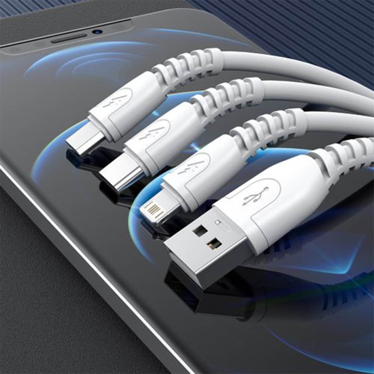 Q08 وصلة شاحن سريع 3*1 - أبيض