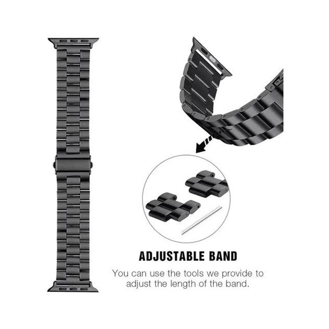 سوار لساعات ابل الذكية من الفولاذ المقاوم للصدأ - جولد