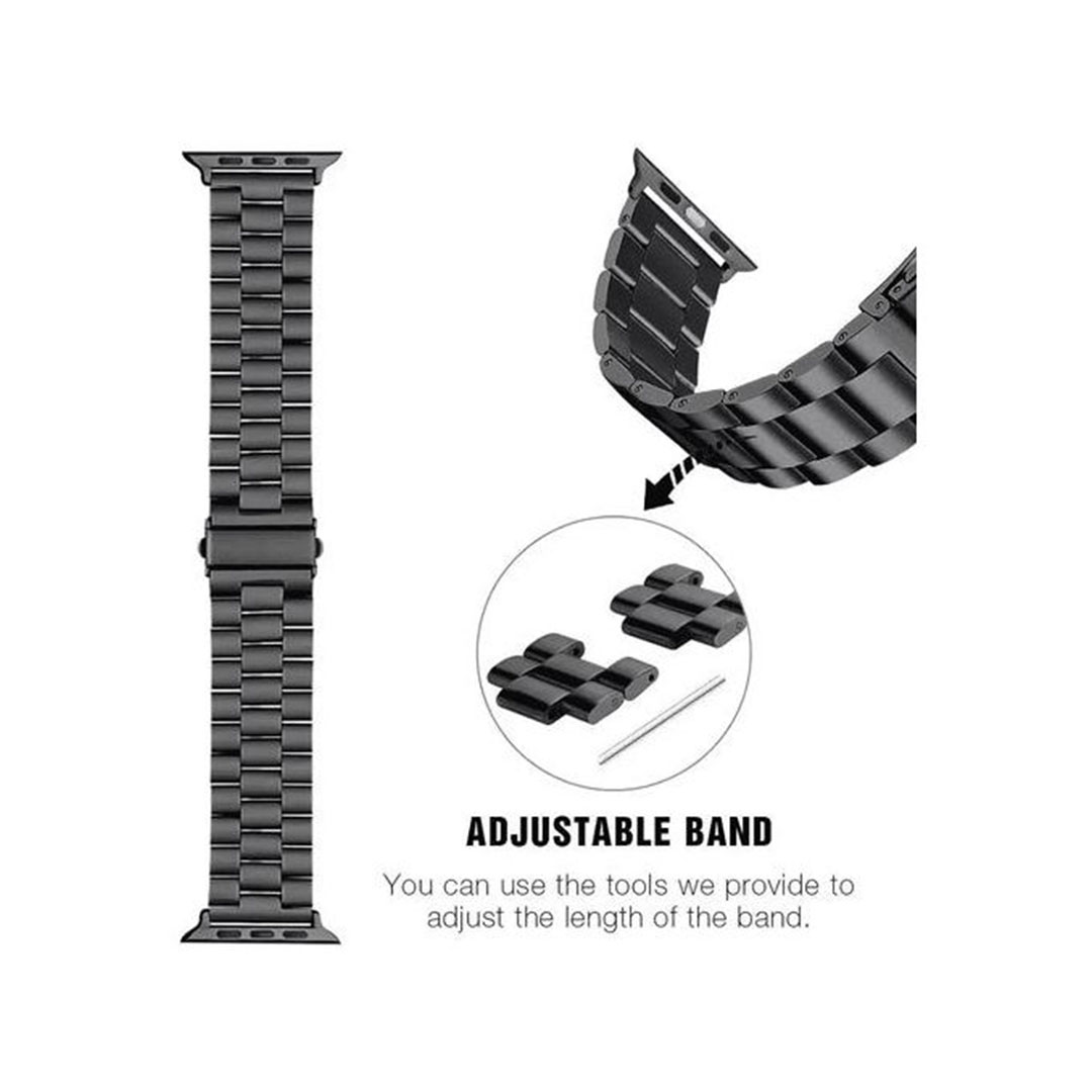 سوار لساعات ابل الذكية من الفولاذ المقاوم للصدأ - بينك