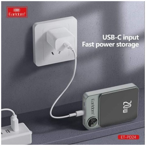 PD24 باور بانك مغناطيسي لاسلكي 10000 ملي أمبير