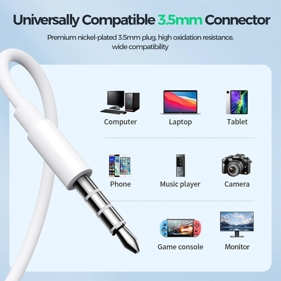 سماعات أذن سلكية من جوي روم - أبيض - JR-EW01