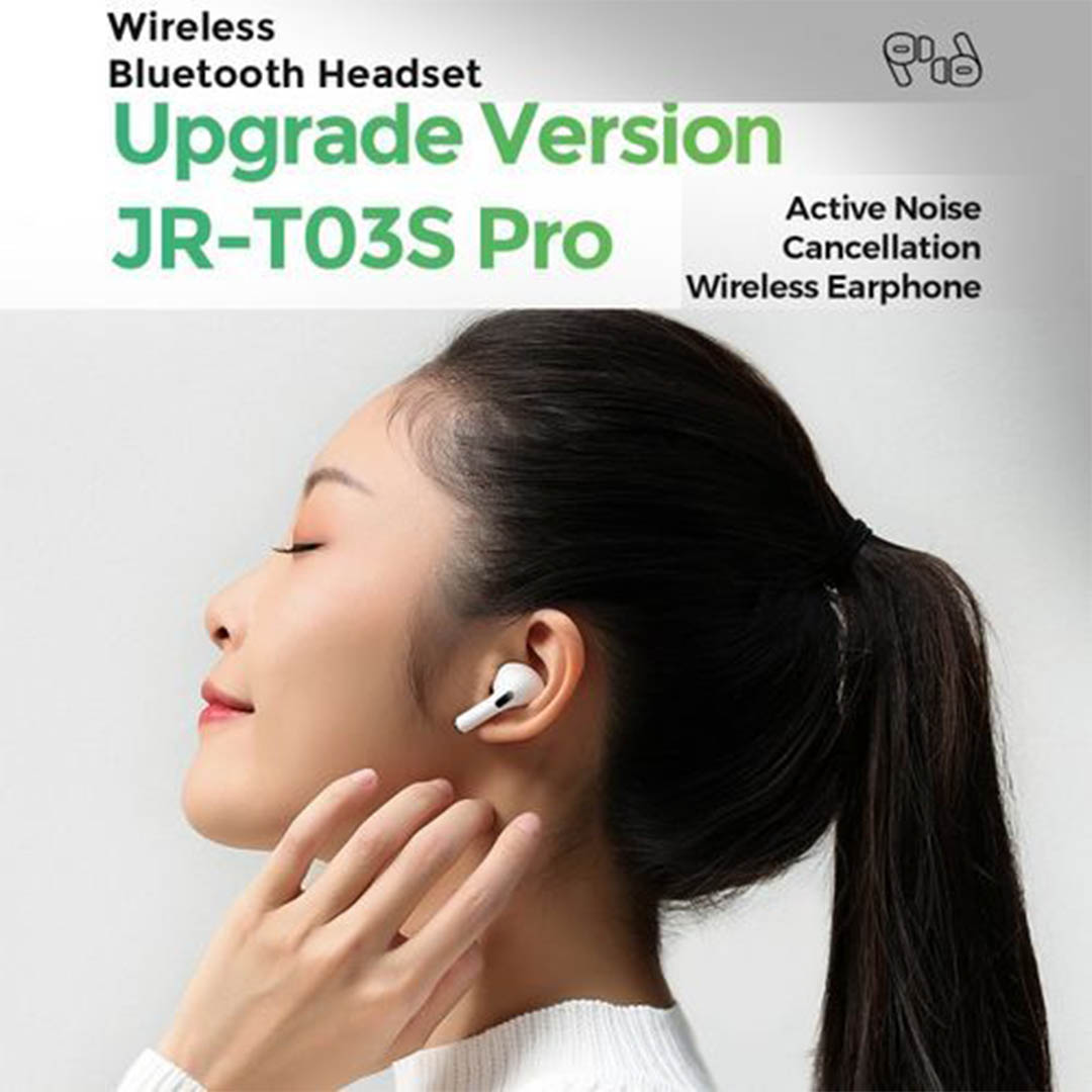 JR-T03S Pro سماعة أذن داخلية لاسلكية - أبيض