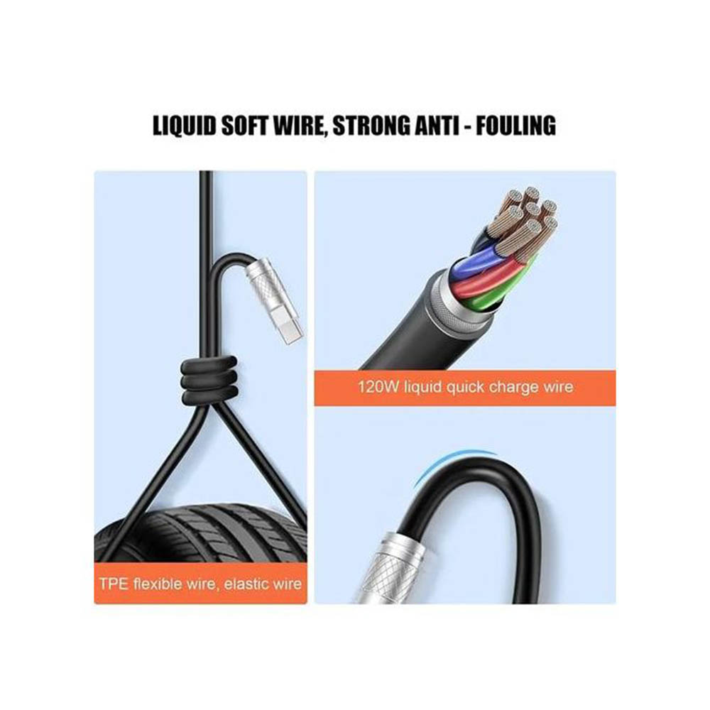 120W كابل شحن سريع مايكرو - 1 متر - أصفر