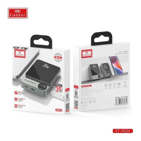 PD24 باور بانك مغناطيسي لاسلكي 10000 ملي أمبير