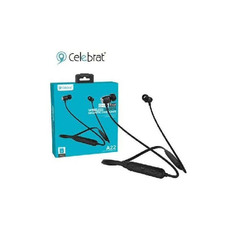 سماعة أذن مغناطيسية معلقة لاسلكية A22 - أسود