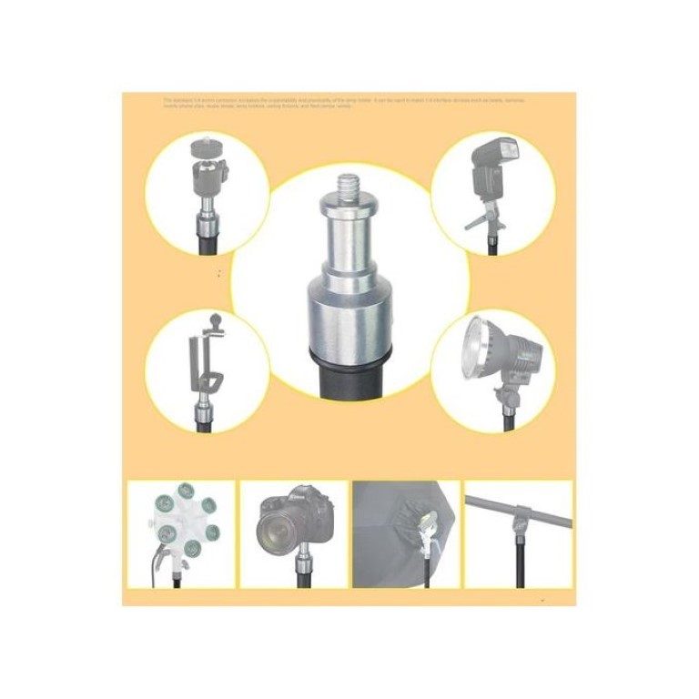 حامل ثلاثي معدني للرينج لايت قابل للتعديل - أسود