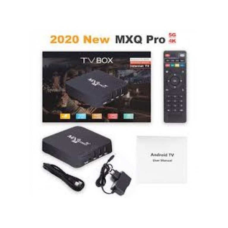 تي في بوكس ​​MXQ Pro 5G 4K بنظام أندرويد - رام ١ جيجابايت / ذاكرة تخزين ٨ جيجابايت - أسود