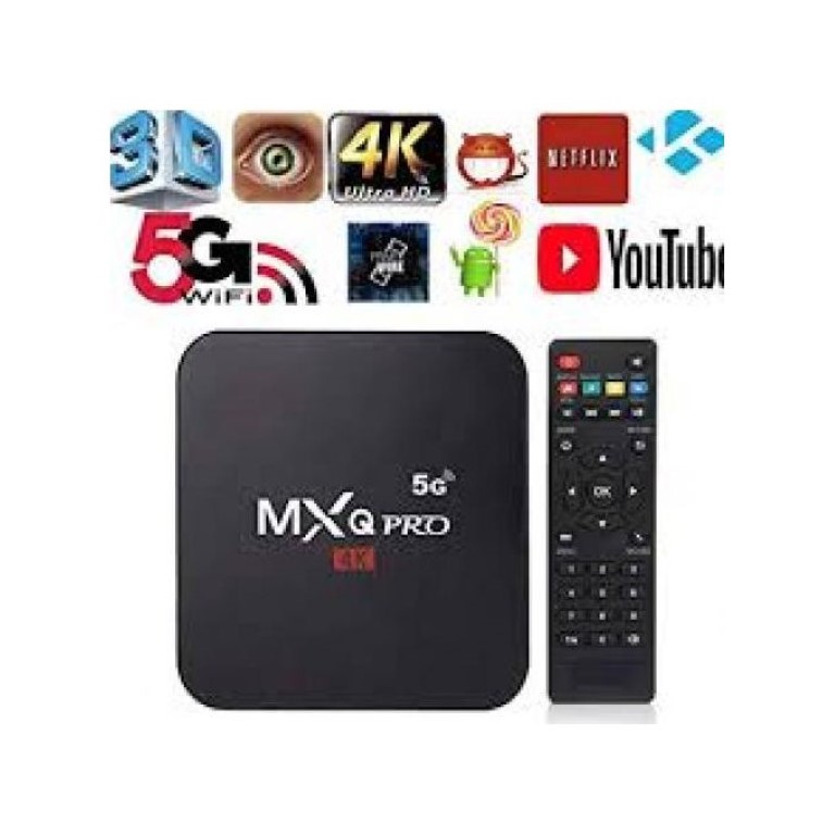 تي في بوكس ​​MXQ Pro 5G 4K بنظام أندرويد - رام ١ جيجابايت / ذاكرة تخزين ٨ جيجابايت - أسود