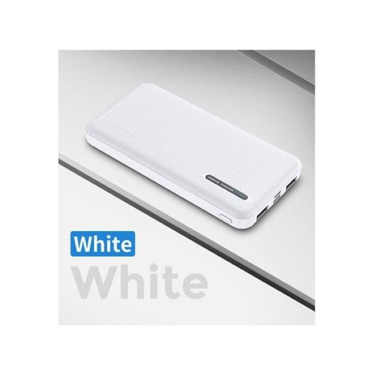 D-M219 باور بنك شحن سريع بمخرجين USB 10,000 ملى امبير - ابيض