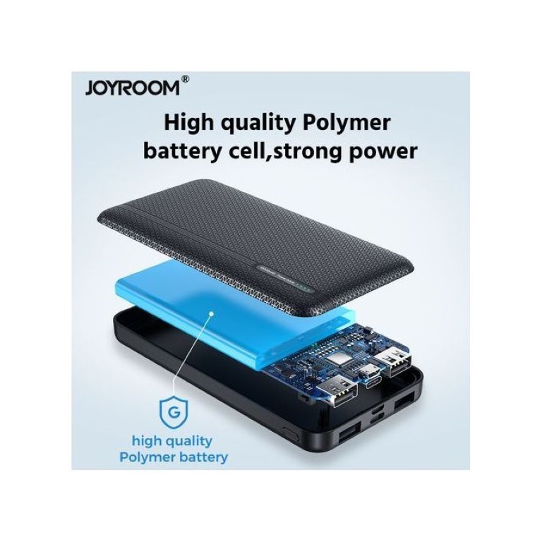 D-M219 باور بنك شحن سريع بمخرجين USB 10,000 ملى امبير - ابيض