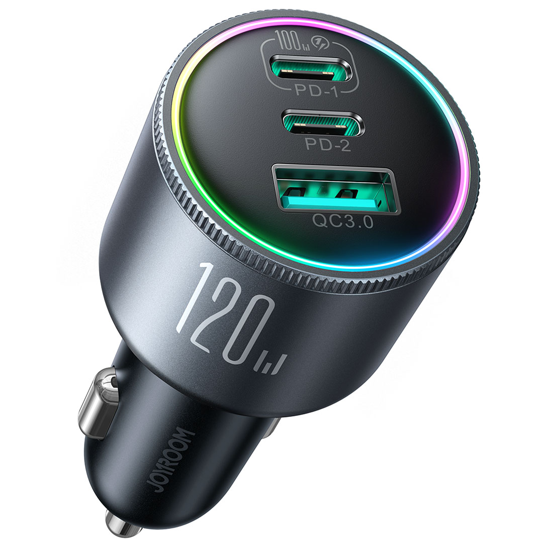 جوي روم شاحن سيارة - 120 واط - 3 منافذ - JR-CCN07