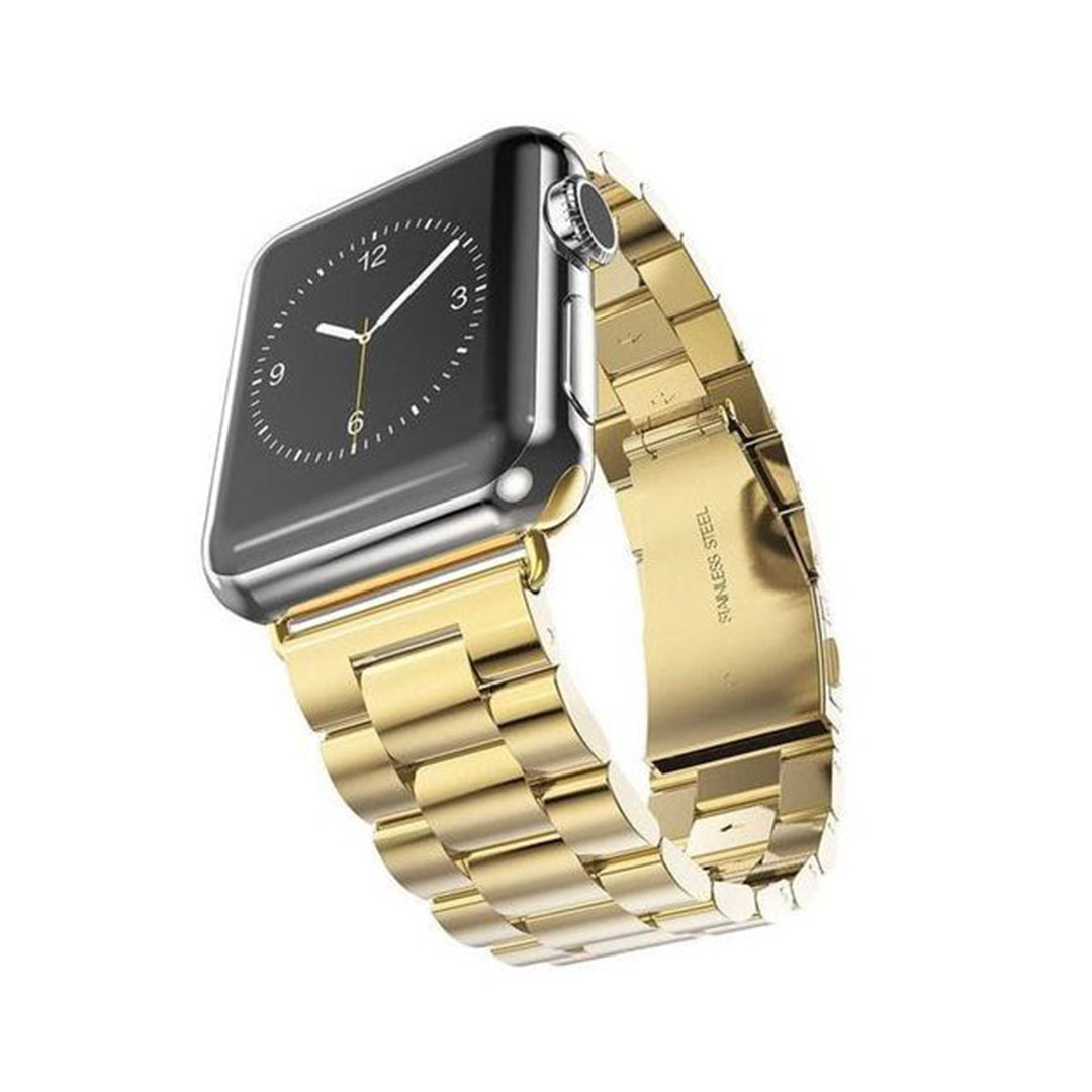 سوار لساعات ابل الذكية من الفولاذ المقاوم للصدأ - جولد