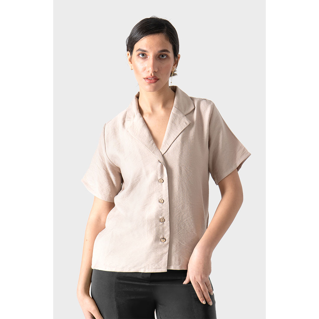 LSSS قميص كتان حريمي