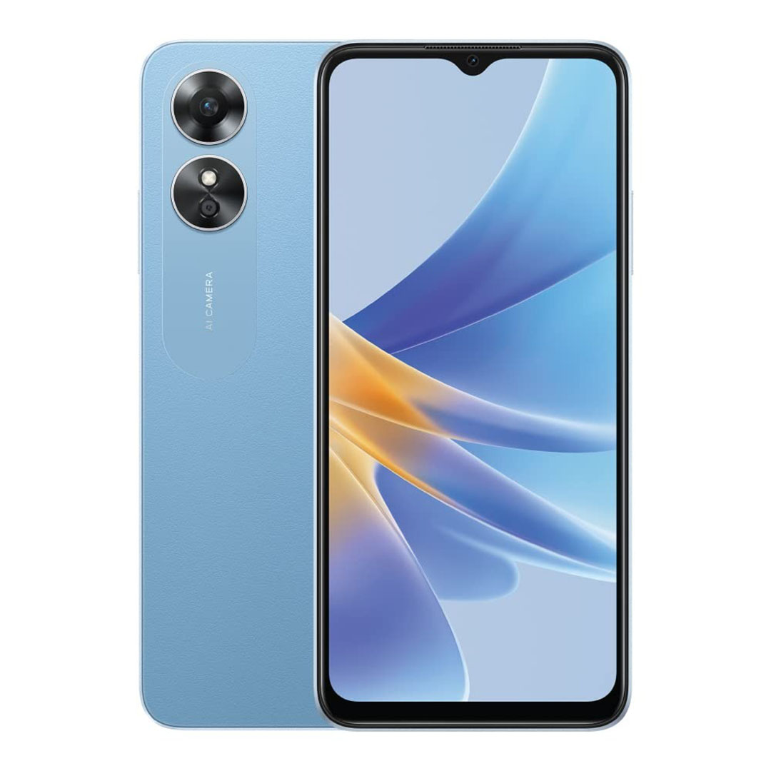 اوبو A17 موبايل - 64/4 جيجا - شريحتين - 4G - أزرق - eh-39