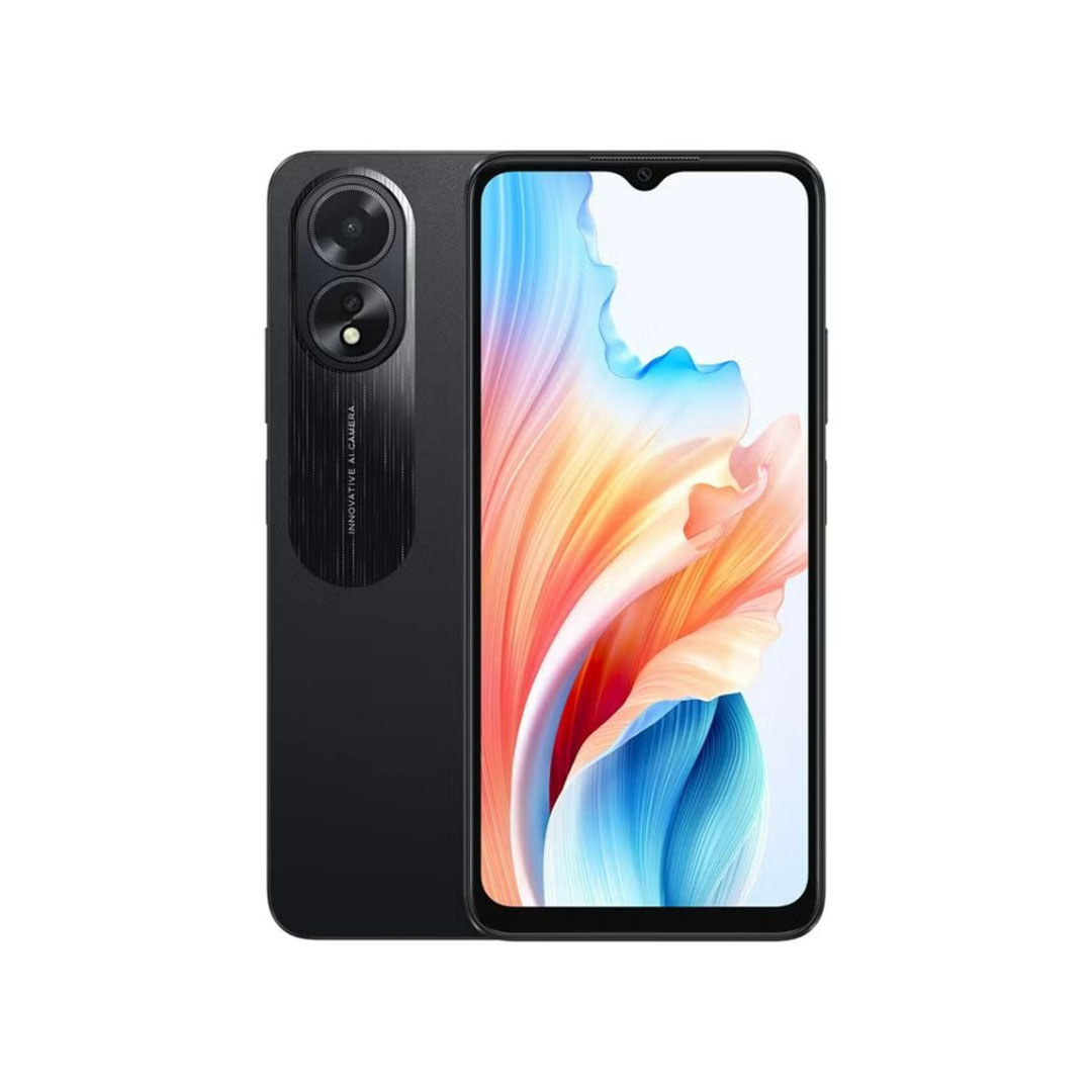 اوبو A18 موبايل - 64/4 جيجا - شريحتين - 4G - أسود - eh-39