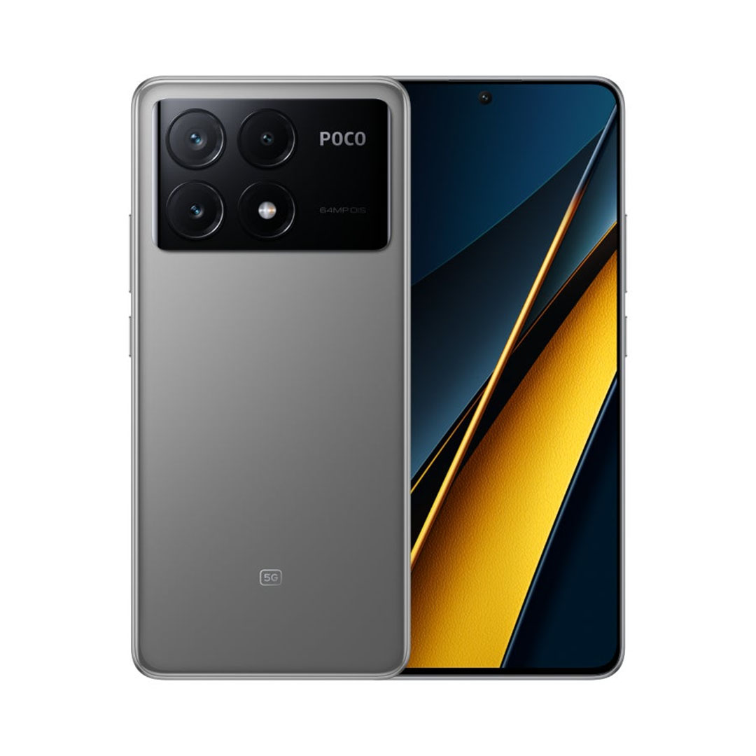 شاومي بوكو X6 برو موبايل - 512/12 جيجا - بشريحتين - 5G - رمادي