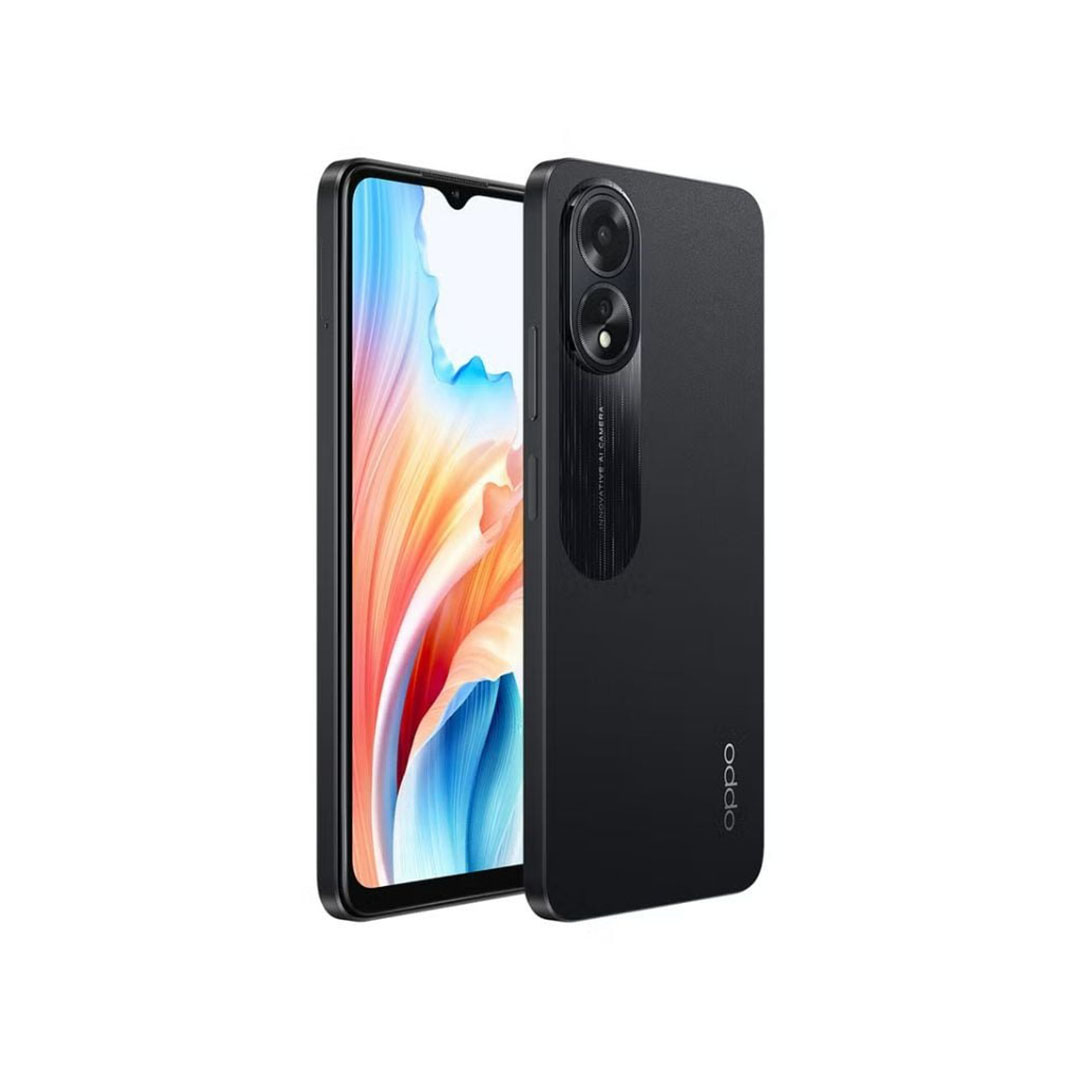 اوبو A18 موبايل - 64/4 جيجا - شريحتين - 4G - أسود - eh-39
