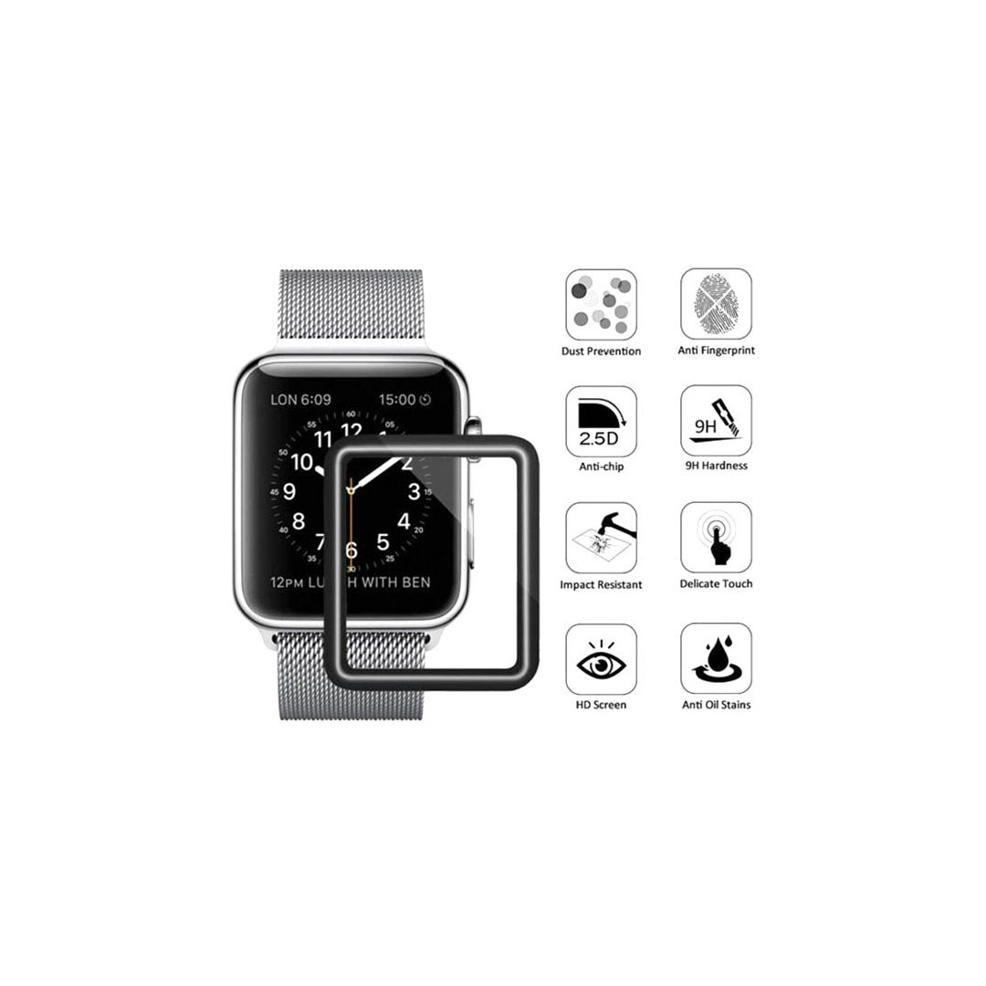 أسكرين حماية شاشة لساعة أبل 1/2/3 - 42 مم - أسود شفاف