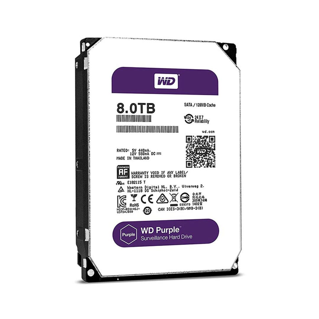 WD80PUZX هارد ديسك داخلي - 8 تيرابايت - 6 بوصة - فضي