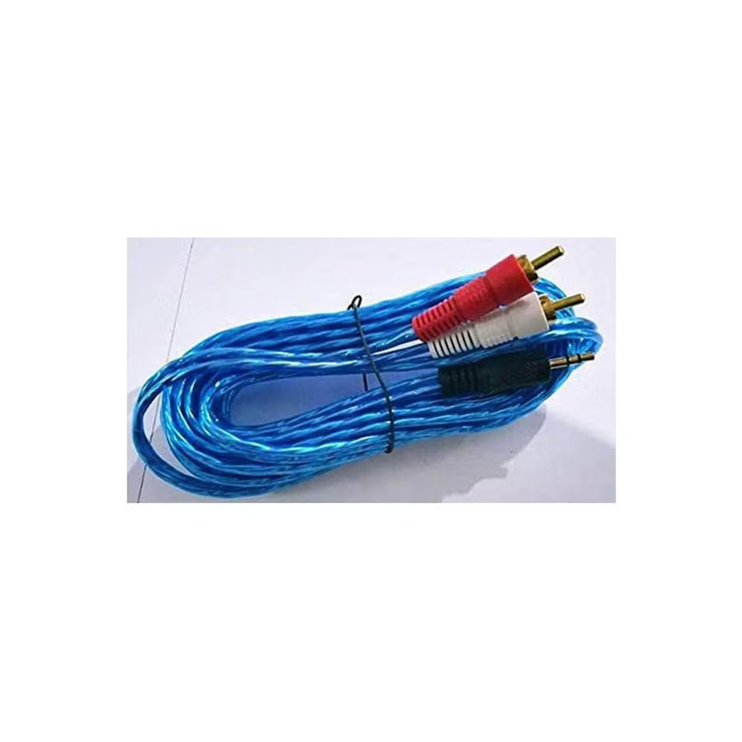 كابل صوت شيلد 2*1 - أزرق