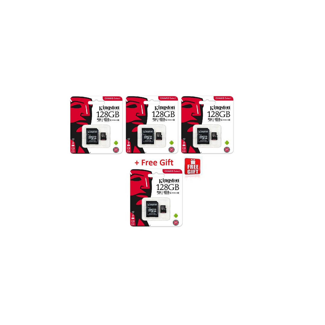 128 Bundle كارت ميمورى - عدد3+1 - 128 جيجابايت