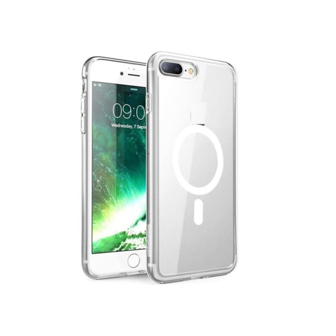 جراب شحن لاسلكي لموبايل أيفون 8 بلس و 7 بلس - شفاف