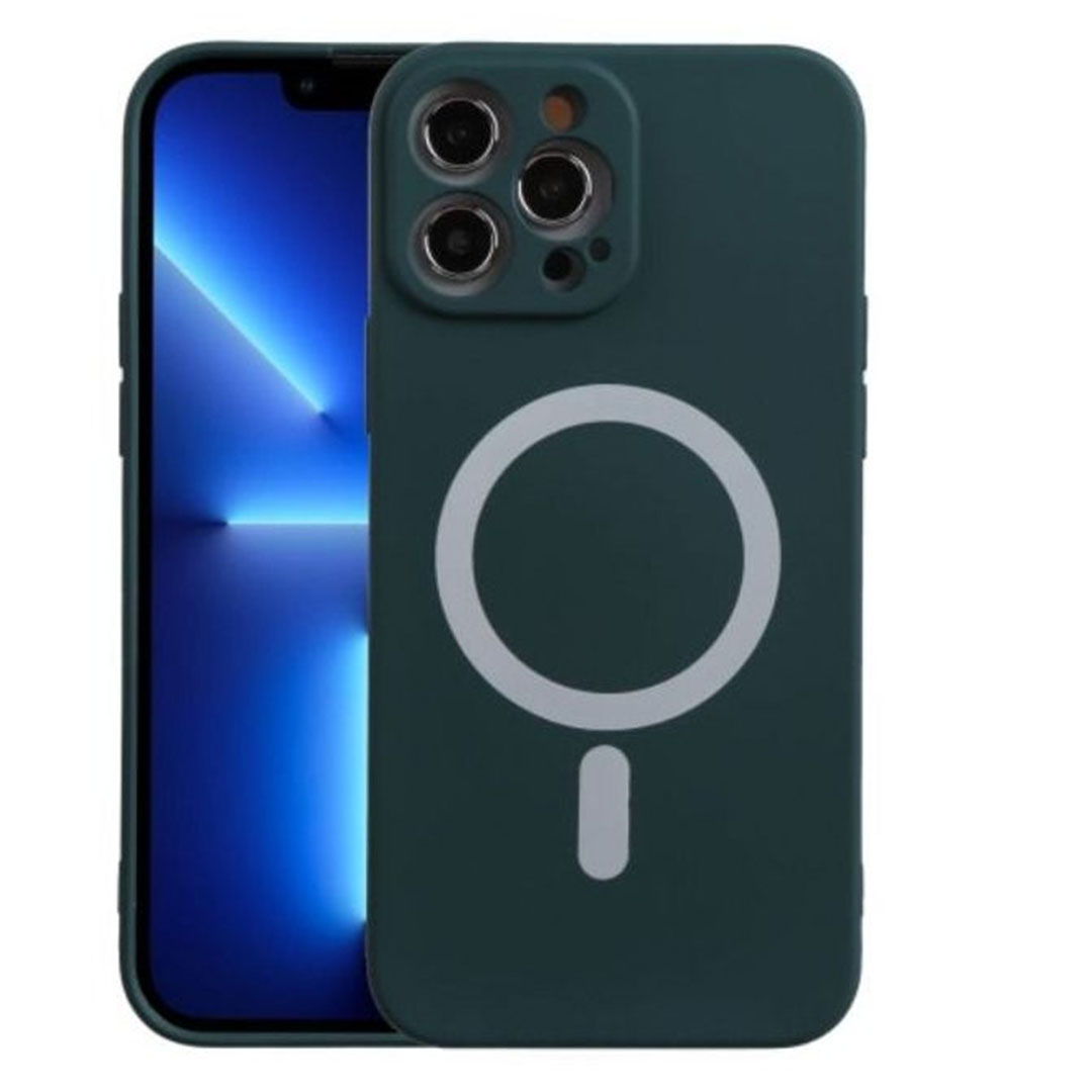 جراب سيليكون لموبايل أيفون 13 بروماكس - أخضر