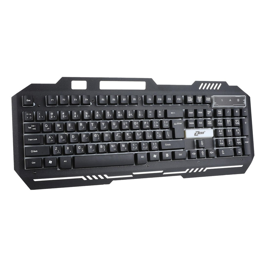 ZR-2080 لوحة مفاتيح مخصصة للالعاب RGB - أسود